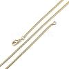 2mm Rack Plating Brass Herringbone Chain Necklaces for Women Men MAK-L044-20G-4