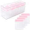 Rectangle Transparent ABS Plastic Jewelry Storage Boxes with Lid and PVC Bags CON-WH20001-17B-1