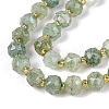 Ombre Effect Dyed Transparent Crackle Glass Beads Strands GLAA-Q111-8MM-02-4