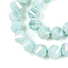 Anti-Tarnish Electroplate Glass Beads Strands GLAA-T025-8mm-14D-3