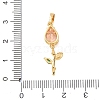 Brass Micro Pave Colorful Cubic Zirconia Pendants CU-CBA65F0-03G-3