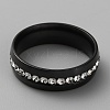 Stainless Steel Finger Ring with Crystal Rhinestone RJEW-WH0002-19B-2