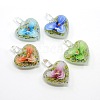 Heart Handmade Lampwork Pendants LAMP-L028-07-1