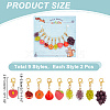Resin Imitation Fruit Theme Stitch Markers HJEW-AB00185-2