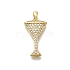 Brass Micro Pave Cubic Zirconia Pendants KK-D339-13G-02-1