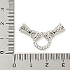 Brass Micro Pave Cubic Zirconia Fold Over Clasps KK-P277-42P-3