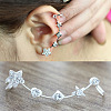 Alloy Rhinestone Star Cuff Earrings WG7708D-02-1