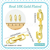 10Pcs Rack Plating Brass Fold Over Clasps KK-SC0006-67G-2