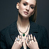 DIY Waxed Cord & Synthetic Malachite Bottle Pendant Necklaces Making Kits DIY-DR0001-81B-6