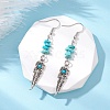 Natural Howlite Dangle Earrings EJEW-JE06306-2