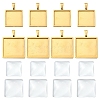8Pcs 2 Styles 304 Stainless Steel Pendant Cabochon Settings STAS-YW0003-50-1