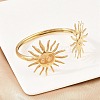 304 Stainless Steel Cuff Bangles for Women BJEW-A147-01B-G-3