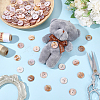 100Pcs Natural Shell Buttons BUTT-ME0001-24B-5