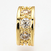 Brass Micro Pave Cubic Zirconia Beads ZIRC-Q013-141G-2