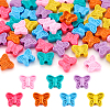 56Pcs 7 Colors Spray Painted Alloy Beads FIND-TA0002-99-1