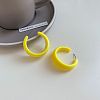 Acrylic C-Shape Stud Earrings FS-WG8BEC0-02-1