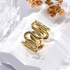 Wave 304 Stainless Steel Finger Rings for Women RJEW-F174-06G-4