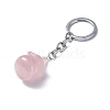 Natural Rose Quartz Keychains KEYC-P011-04P-10-3