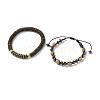 Wood Beaded Bracelet Sets BJEW-JB08349-4