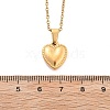 304 Stainless Steel Heart Pendant Necklaces for Women NJEW-S439-03A-G-5