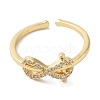 Brass Micro Pave Cubic Zirconia Cuff Rings RJEW-E295-47G-2