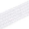 Frosted Opaque Glass Beads Strands GLAA-T032-P4mm-MBB02-2