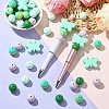 Round & Butterfly Silicone Focal Beads SIL-YW0001-35-4
