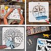 Plastic Reusable Drawing Painting Stencils Templates DIY-WH0202-341-4