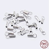 Anti-Tarnish Rhodium Plated 925 Sterling Silver Cord Ends STER-F036-21P-3mm-3