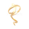 Ion Plating(IP) 304 Stainless Steel Snake Wrap Cuff Ring X-RJEW-L103-32G-2