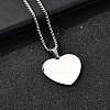 304 Stainless Steel Blank Pendant Necklaces NJEW-P329-04B-P-2