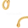 Twisted Rack Plating Brass Cuff Bracelets for Women BJEW-M040-13G-3