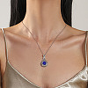 Alloy Glass Pendant Necklaces PW-WG81C57-01-2