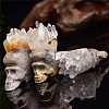 Natural Quartz Crystal Skull Display Decorations PW-WG44ED8-01-3