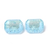 Crackle Moonlight Style Glass Rhinestone Cabochons RGLA-J018-A-IO-3