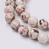 Sea Shell and Synthetic Turquoise Assembled Beads Strands X-G-G758-08-10mm-3