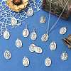60Pcs 6 Styles Religion Tibetan Style Alloy Pendants FIND-CJ0005-79-6