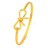 Bowknot Brass Plain Bangles for Women BJEW-F477-06G-1