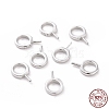 Anti-Tarnish Rhodium Plated 925 Sterling Silver Screw Eye Peg Bails STER-D035-42P-5