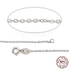 Rhodium Plated 925 Sterling Silver Necklaces STER-M034-32A-1