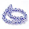 Handmade Silver Foil Lampwork Beads Strands FOIL-L016-D02-2