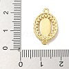 Rack Plating Brass Clear Cubic Zirconia Religion Oval Virgin Mary Connector Charms KK-L224-097G-3