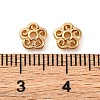 Flower Brass Bead Caps KK-K378-43G-2