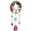 Wire Wrapped Natural Carnelian Chips Tree of Life Hanging Ornaments PW-WGF337A-05-1