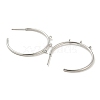 Brass Ring Stud Earrings Findings KK-K351-25P-2