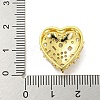 Rack Plating Brass Micro Pave Clear Cubic Zirconia Slide Charms ZIRC-I065-01B-G-3