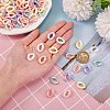 1200Pcs 6 Colors Spray Painted Acrylic Linking Rings MACR-SZ0001-65-4