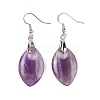 Natural Amethyst Dangle Earrings EJEW-F343-B04-2