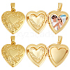 6Pcs Brass Locket Pendants KK-BBC0015-52-1