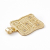 Rack Plating Brass Cubic Zirconia Pendants KK-M236-17G-3